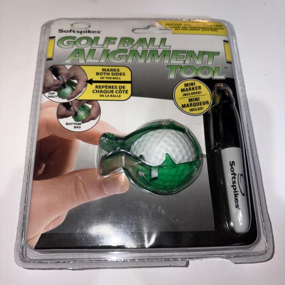 NEW Softspikes Golf Ball Alignment Tool / Putter Squareness Line / Free Shipping
